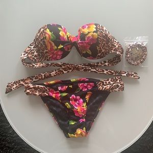 Victorias Secret Floral and Leopard bikini - used